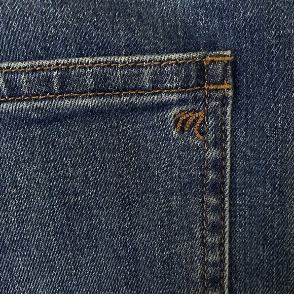 Madewell Distressed Raw Step Hem Jean Mini Skirt Women’s 30 Blue Grunge Western - Picture 5 of 8